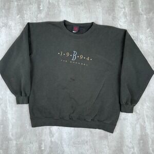 Vintage Barbra Streisand Sweatshirt Mens Large Black Concert Music Sony 1994